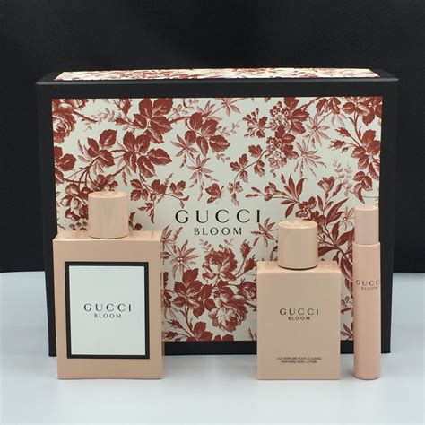 gucci bloom perfume 3 piece set|gucci bloom 100ml gift set.